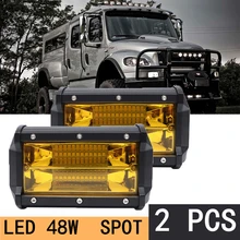2 шт. светодиодный светильник 72 Вт Водонепроницаемый внедорожный автомобиль грузовик Трактор Лодка Прицеп внедорожник ATV 12 В точечный прожектор Светодиодный светильник бар светодиодный светильник