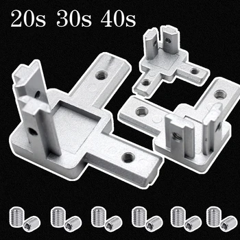 

4 Sets 3-dimensional Bracket Concealed 3-way Corner Connector Eu Standard 20/30/40 Series Aluminum Profile Parts with Screws