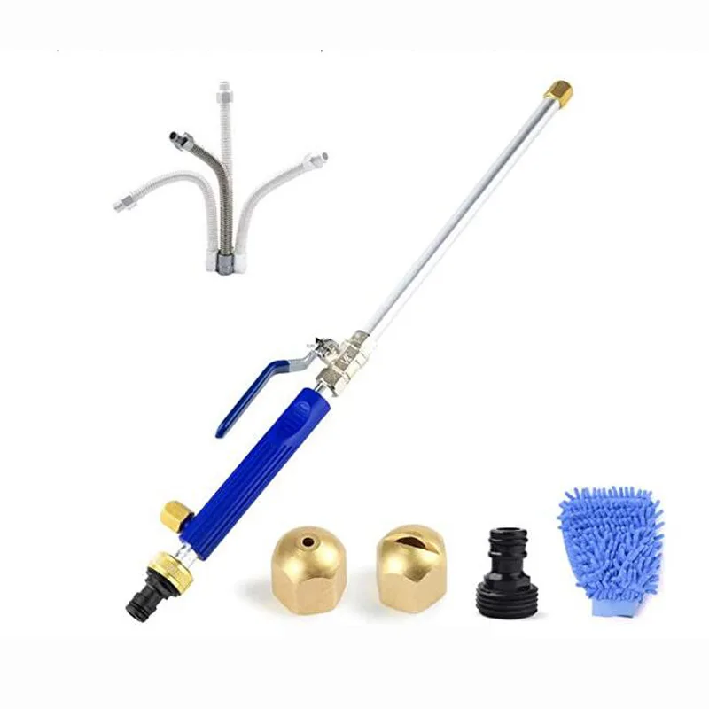

Water Gun Package High Pressure Spray Jet with Long Pipe and Long Handle Faucet and Extension Tube for Multiple Usage Scenarios