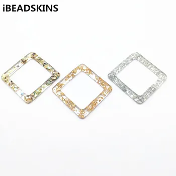 

New arrival! 51mm 50pcs Resin Built-in shell Square shape charm for Earrings parts,Jewelry Accessories,hand Made Jewelry DIY