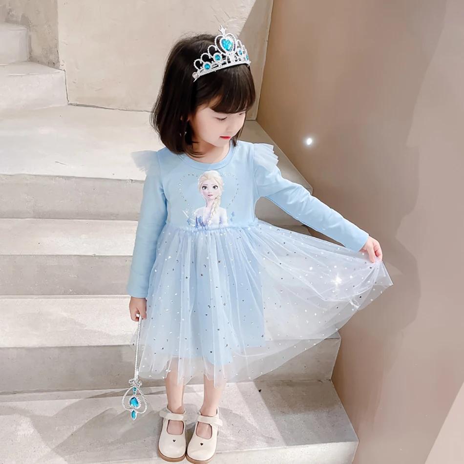 Kids Girls Frozen Elsa Print Princess Tulle Dress Costume Summer Short  Sleeve A-line Dresses Gift | Fruugo BH