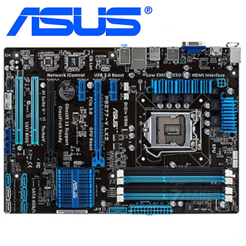 Материнские платы ASUS P8Z77 V LX2 LGA 1155 DDR3 32 ГБ для Intel Z77 десктопная материнская плата