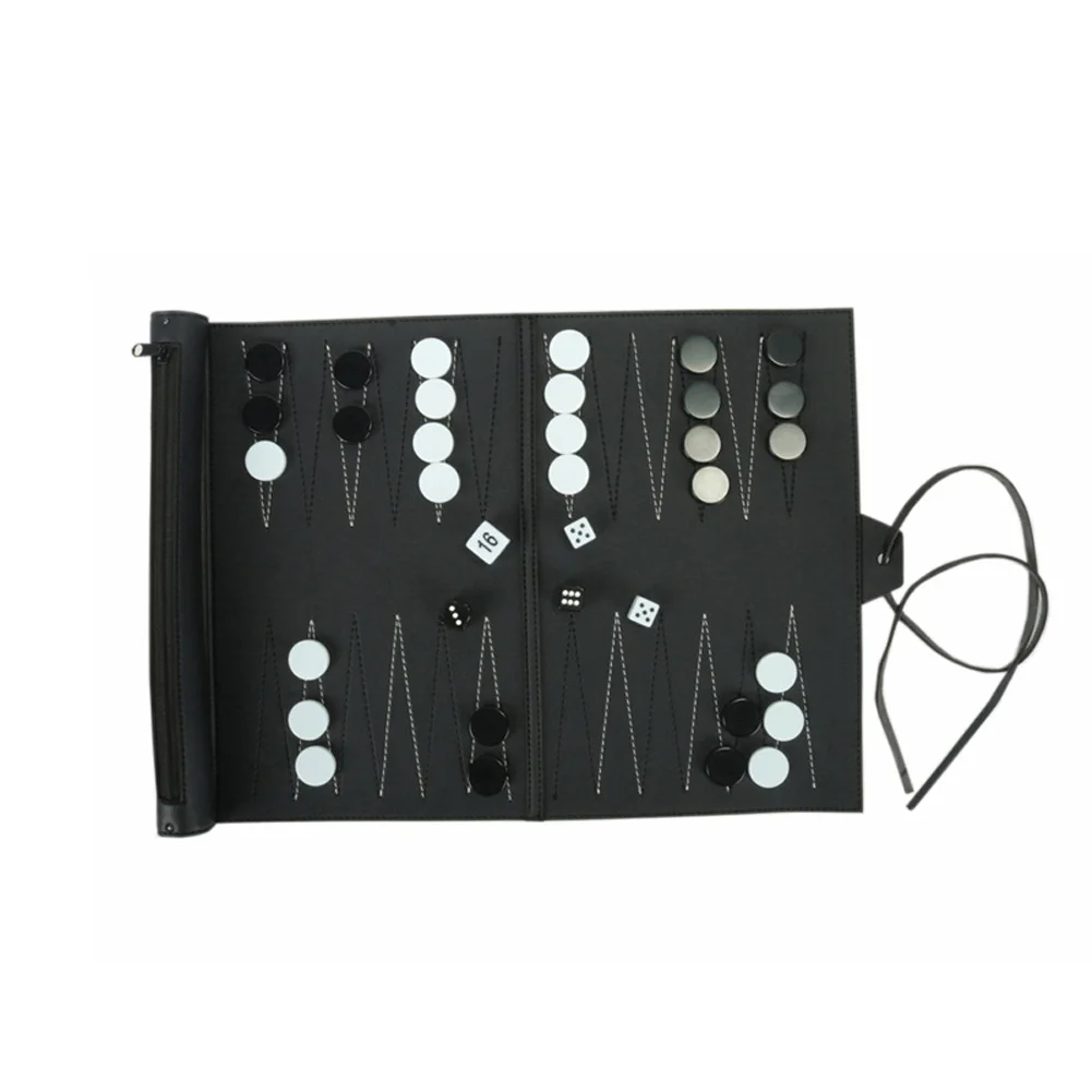 Durable PU Leather Compact Backgammon Accessories Entertainment Portable Magnificent Gifts Chess Board Travel Games Practical | Спорт и