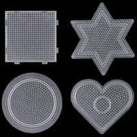 4pcs/set 2.6mm Mini Hama Beads Pegboard Template Board Educational DIY Making Material Board Perer/Fuse Beads 1