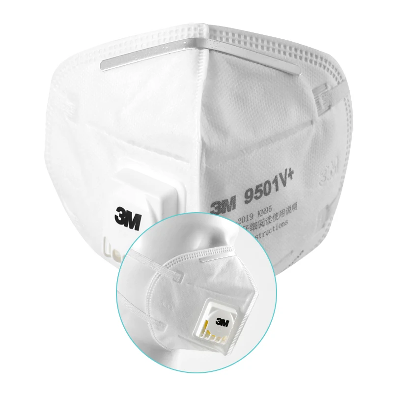3M 9501V+ Mask KN95 Disposable Foldable Respirator with Valve Breathable Anti-haze Protective Masks Authentic 3M Mask venom mask disposable face mask kn95 mask