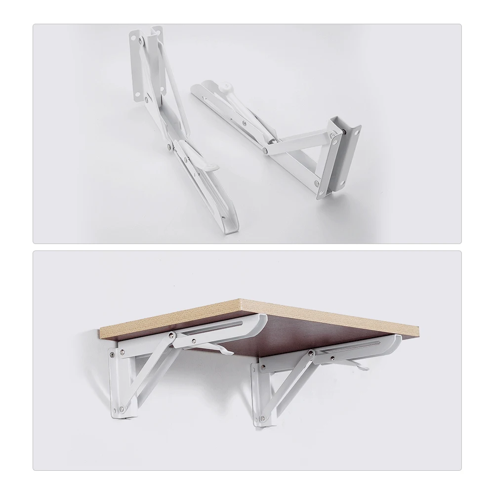 

2pcs K-type Shelf Bracket Folding Triangular Brackets Table Bench Kitchen Accessories Wall Shelf For Microwave Motorhomes Office