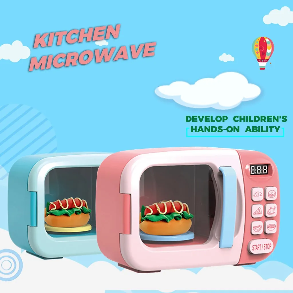 

Baby Role Playing Toy Electric Household Appliances Analog Microwave Toy Set