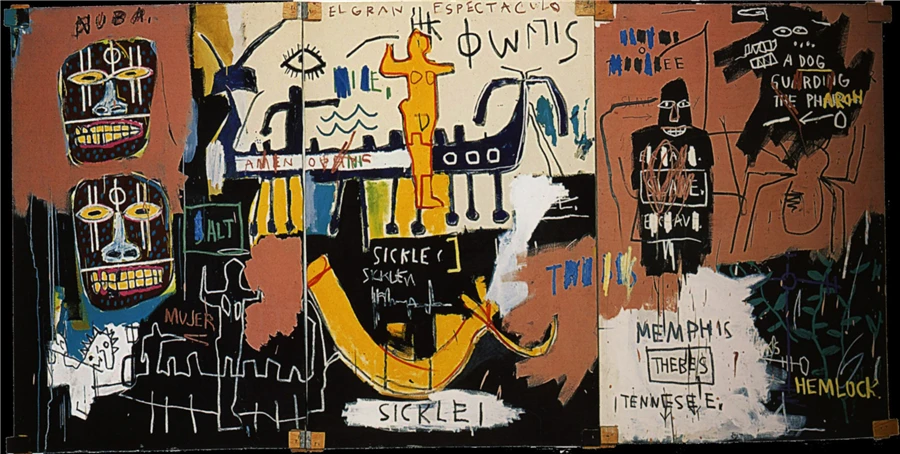 

Jean Michel Basquiats graffiti 1 Panel Abstract Wall Art Oil Painting Poster Canvas Painting Print for Living Room Home Decor