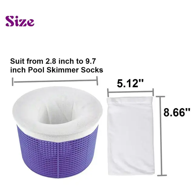 Medence Skimmer Zokni Tartós Elasztikus Szűrőmentő Szűrők Kosarakhoz - Image 2