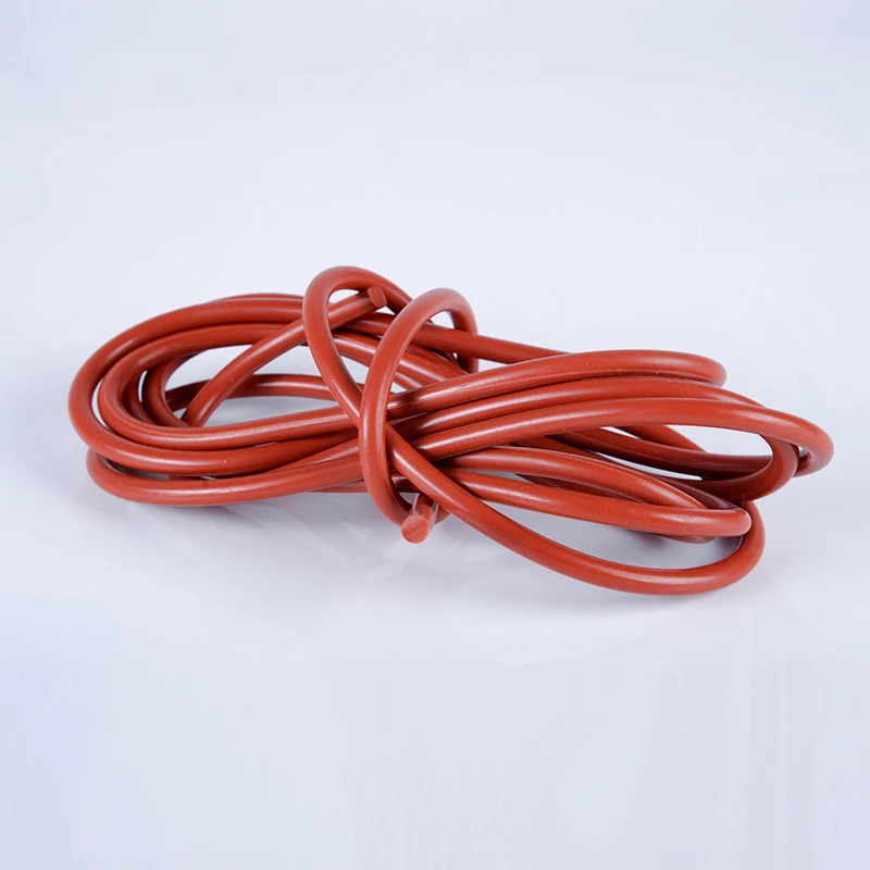 Diameter 1mm~20mm Red Solid Silicone Cord Silicone Rubber Gasket Trim Seal Strips O Ring High Temperature Waterproof sealing strip rubber seal strip silicone seal strip