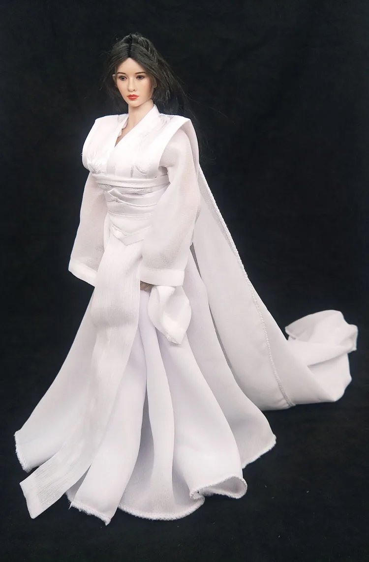

1/6 Scale White Long Ancient Dress Models for 12''Figures Bodies DIY