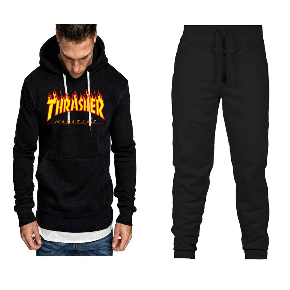 

Fashion Brand Men And Women Mixed Colors Hoodie Hoodie Spring And Autumn Set plus Velvet Printed Coat Hoodie Sports Set