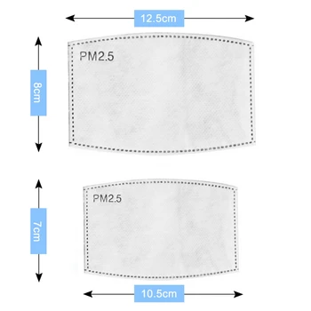 

10/20PCS 5-Layers Filter Face Mask PM2.5 N95 Face Mask Filter Activated Carbon Breathing Filter Adult/Child