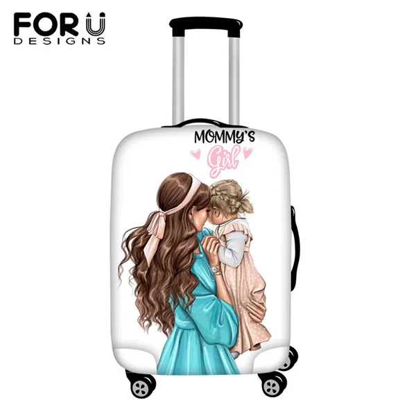 HME1257 FORUDESIGNS/чехол для багажа с рисунком королевы из мультфильма для девочек и супермамы, аксессуары для путешествий, чемодан на колесиках, защитный чехол для багажа - Цвет: HME1257