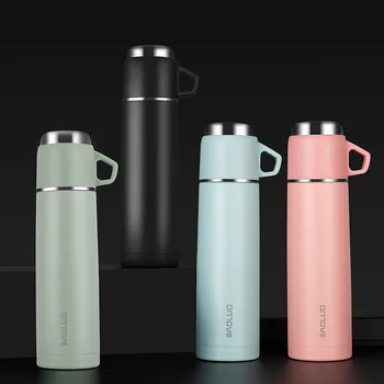 

2020 Creative Business Style Thermo Mug 316 Stainless Steel Thermo Coffee Mug Large Capacity Matte Non-slip Water Bottle