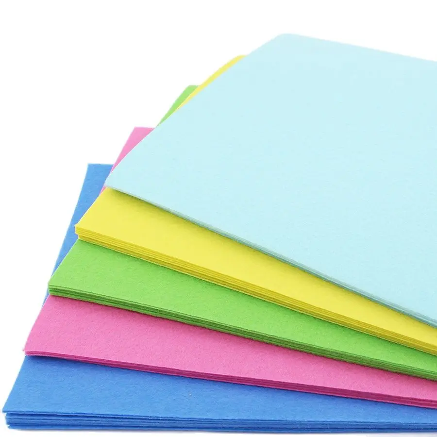 10 Pcs/Lot 20X30cm 1 MM Thickness Hard Felt Sheets For DIY Needlework Crafts Scrapbook Toys/Non-Woven/ Polyester Cloth felt fabric sheet