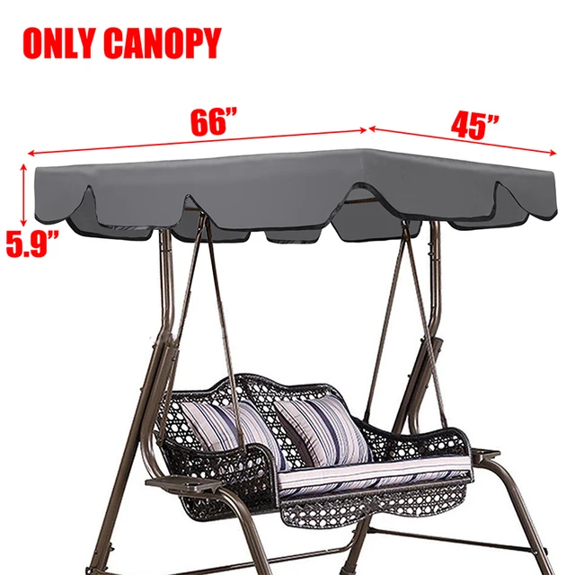 1Pc Kültéri Terasz Lengő Lombkorona Ülés Felső Borító Kert 2/3 Ülésméret Sátra Fedél Csere - Image 2