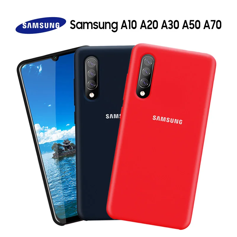 

Samsung A70 Case Original Official Genuine Silicone Soft Shockproof Cover Samsung Galaxy A10 A20 A30 A50 A70 Case