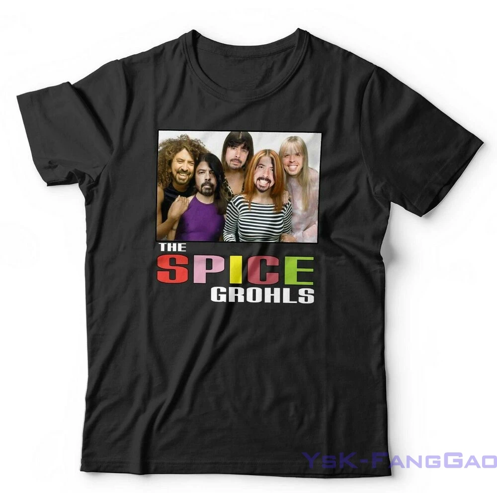 Футболка «The Spice Grohls» Мужская футболка унисекс, Dave Foo женские топы, футболки из хлопка с короткими рукавами