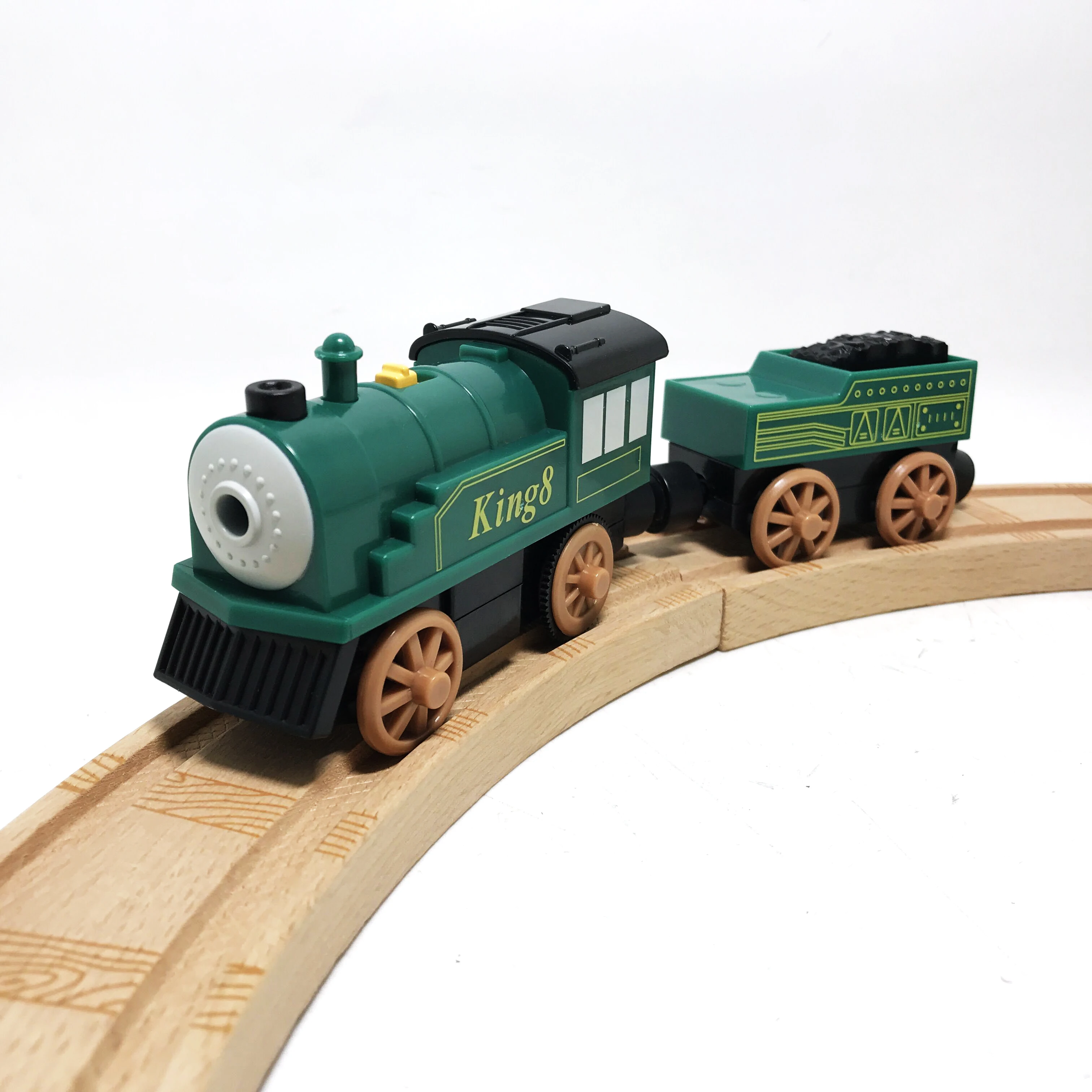 

Electric green Trucks Car Compatible Toy Car Rail Tracks Kids Rail Car Toys Various Wooden Train > 3 Years Old PE