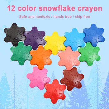 

12 Colors Assorted Art Supplies Painting Crayons Educational Student Kids Toy School Stationery Graffiti Snow Shape Soft Pastels