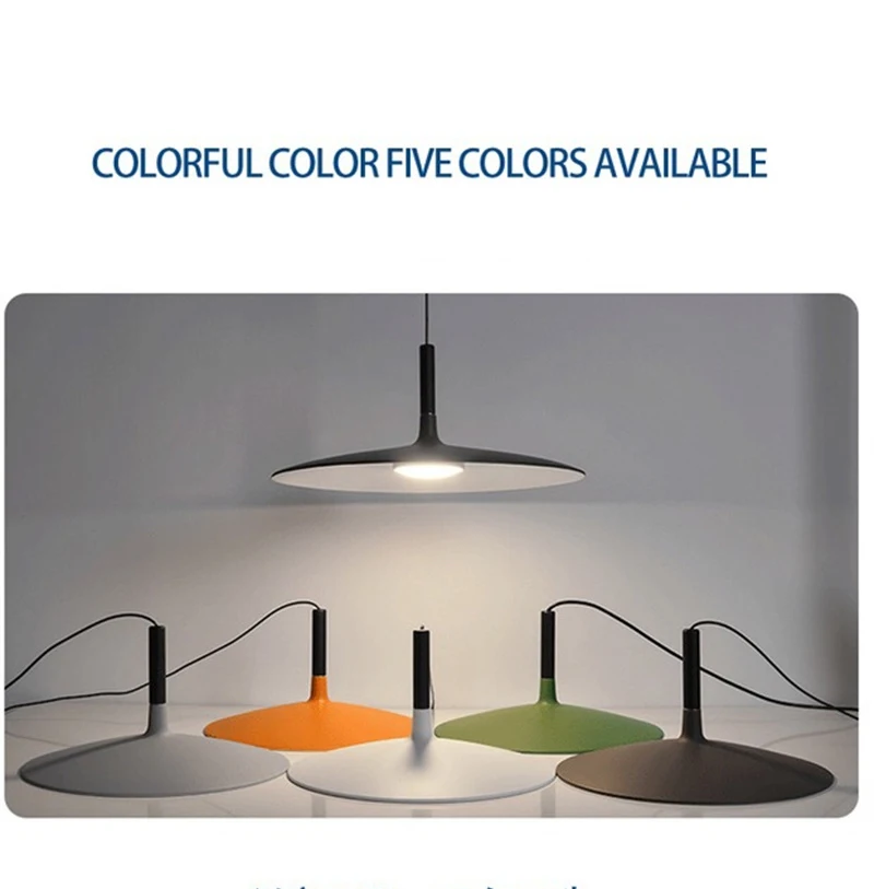 H55f9937001b2469f862b3ef774d34b5bE Modern UFO Aluminum Led Pendant Lamps Kitchen Suspension Round Nordic Home Decor Living Dining Room Indoor Hanging Light Fixture