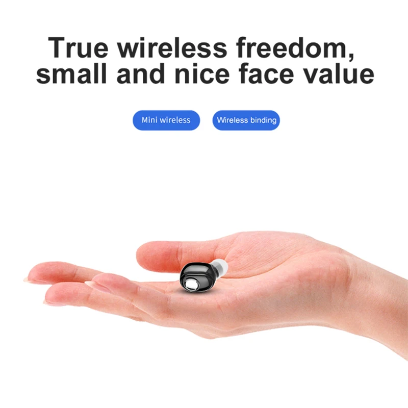 Compact HiFi Wireless Bluetooth Earbuds with Mic - Premium Stereo Sound & Handsfree Functionality for Sports & Everyday Use