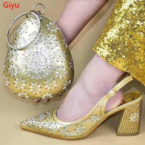 doershow beautiful Shoes And Bag Set New 2019 Women In Italy Italian with Matching Bags Set! HXD1-3 | Обувь