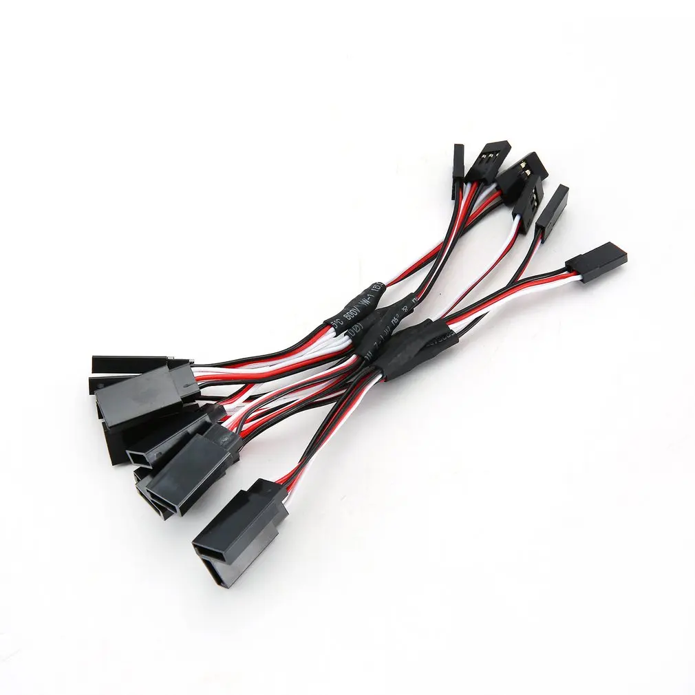 

6Pcs Type Y Model Accessories 100/150/200/300/500 Mm Fpv Servo Extension Cable For Jr Double Power Connection Rc Drone