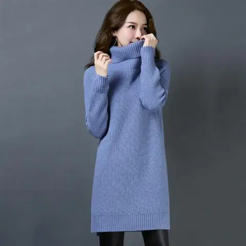 sweaters 3 spring/autumn women sweaters computer knitted sweates pullover women high elastic clothing mid-long high-neck sweaters - Цвет: sweaters 3