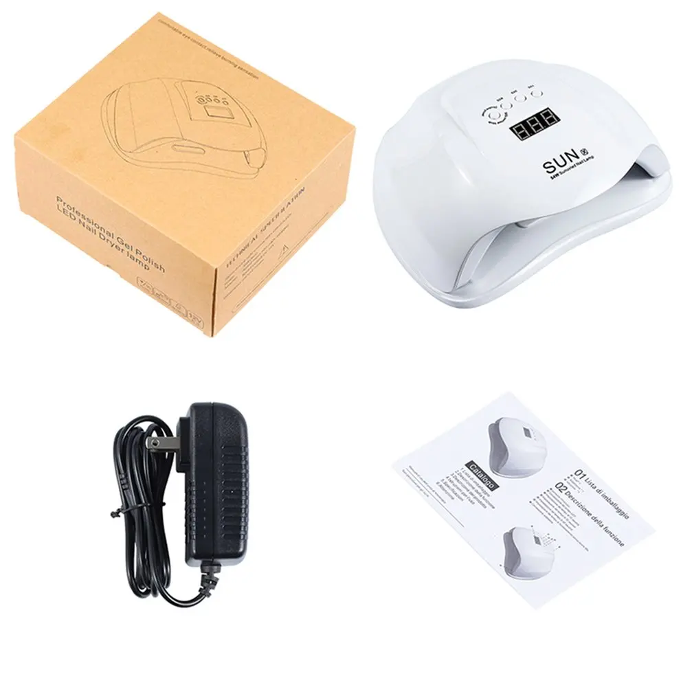 Dual Light Uv Led Nail Lamp Dryers Gel Polish Curing Low Heat Mode Auto Sensing For Nails | Красота и здоровье
