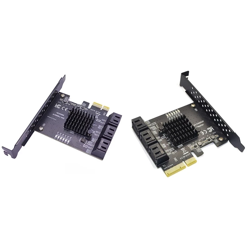 

Переходник с карты SATA 6 Гбит/с, SATA 3,0 на PCI-E, контроллер с 6 портами, SATA III, PCIe, расширительные карты, PCI Express адаптер для майнинга ЧИА
