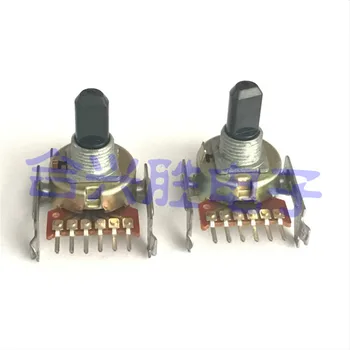 

5pcs 161 type B100K with midpoint amplifier treble bass balance volume potentiometer 6 foot shaft length 15mm