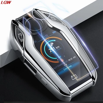 

for BMW 7 Series 740 6 Series GT 5 Series 530i X3 High quality TPU key box cover display key LCD screen poco x3 case