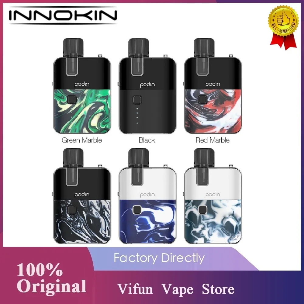 Новый оригинальный набор Innokin Podin Pod 800 мАч аккумулятор 2 мл 1.3ohm Головка Катушки