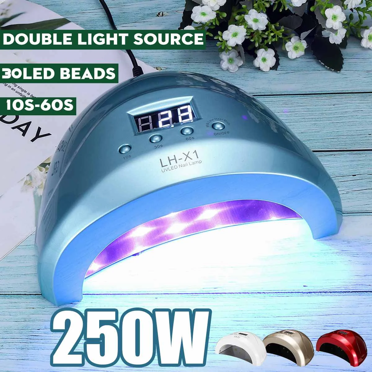 

55W Nail Dryer Professional 30pcs LED UV Nail Lamp Light Smart Infrared Quick Sensor Polish Gel Dryer Machine LCD Display