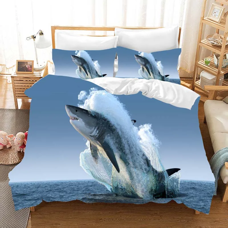 6 Dinoshark 3d комплект постельного белья, пододеяльники, наволочки, Deep Sea Shark, детская комната, Декор, одеяло, Комплект постельного белья, постельное белье - Цвет: 6
