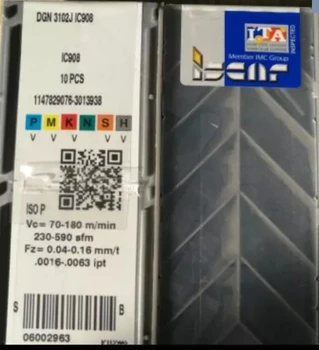 

10 PCS ISCAR CARBIDE INSERT DGN 3102J IC908