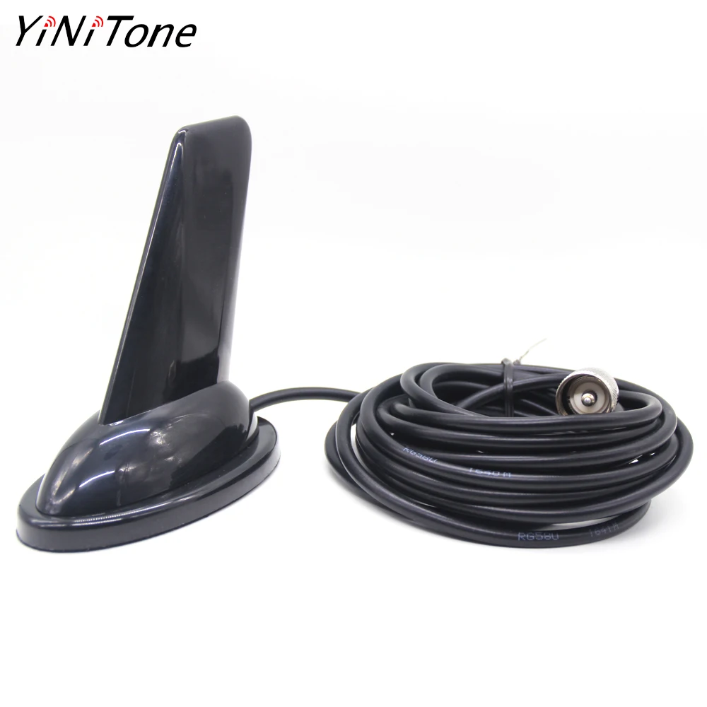YiNiTone PL-259 акульих плавников дизайн УКВ 144/430 МГц двухдиапазонная антенна для QYT KT-7900D KT-8900 BAOJIE BJ-328 BJ-318 TYT BAOFENG