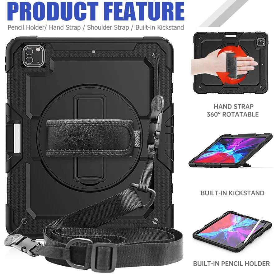 ombro 360 rotatable kickstand caso protetor para