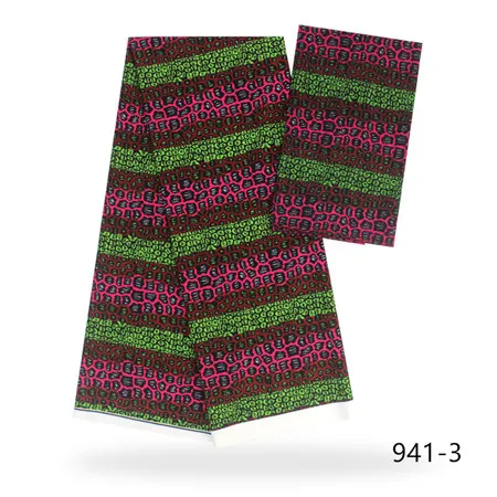 209 новая шелковая атласная шифоновая ткань Африканская Анкара ткань 4+ 2 ярдов/шт Audel Fabricr воск африканская ткань, батик для женщин 942 941 - Цвет: 941-3