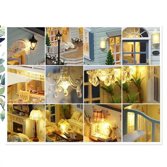 Миниатюрные деревянные DIY кукольные украшения для дома, подарки, домашнее размещение, коллекция около 4 дней
