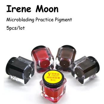 

5 Colors Microblading Pigment Set Permanent Makeup Eyebrow Tattoo Ink Practice Tattoo Pigment Kit Practice Skin Pigment