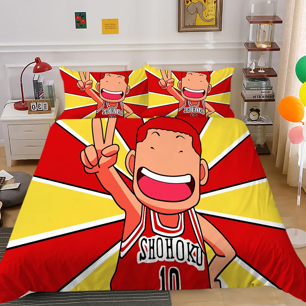 Bedding Set Cartoon Duvet Cover Sets King Queen Size Basketball Fans 3D Printed & Pillowcase Home Textile Beds Gift