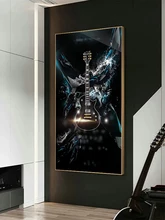  I Love Music Cool Guitar Art Canvas Posters Musical Instrument Studio Wall Decor Painting Personality Wall Pictrues Home Decor 