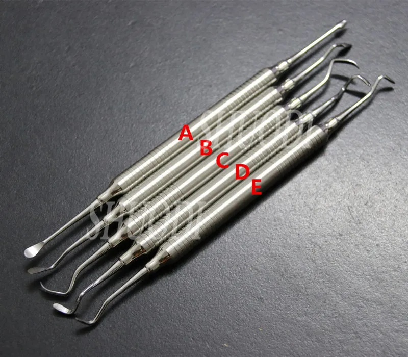 5 pcs set Двойные концы стоматологический Sinus подъемный инструмент Стоматологический Лифт Инструмент из нержавеющей стали(5 типов на ваш выбор - Цвет: 5 pcs set