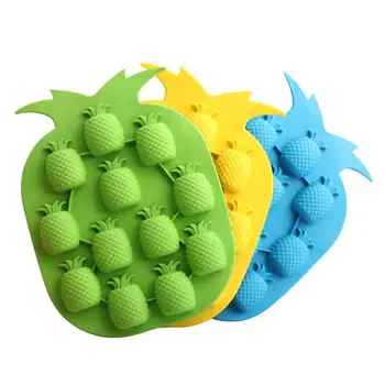 

Pineapple Shape 12 Grids Ice Trays Jelly Freeze DIY Mold Kitchen Gadget