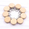 5pc Wooden Baby Pacifier Holder Metal clip beech Baby Pacifier clips chain accessories BPA free wooden teether Chilren Goods Toy 1