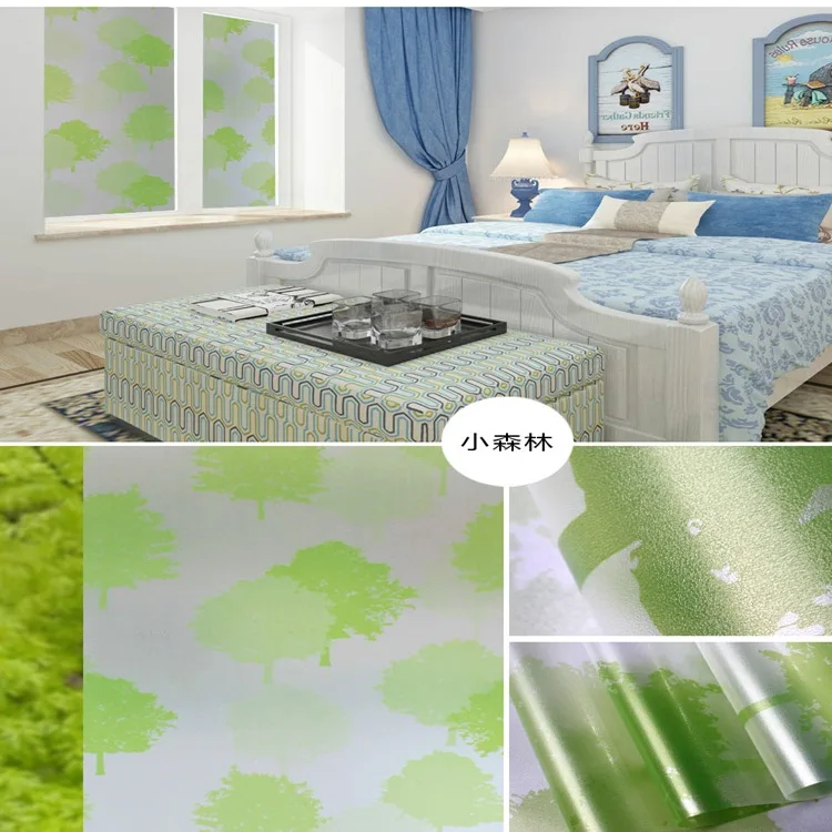 New Style PVC Self-Adhesive Waterproof Glass Film Window Sun-resistant Window Stickers Bathroom Glass Stickers Wholesale