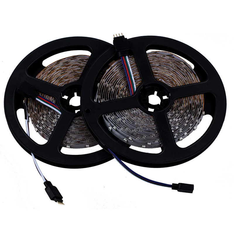 Buy 2x5M 10M 3528 SMD 600 LED RGB Light Lamp Flexible Strip Ribbon +44 Key Colours IR Controller.